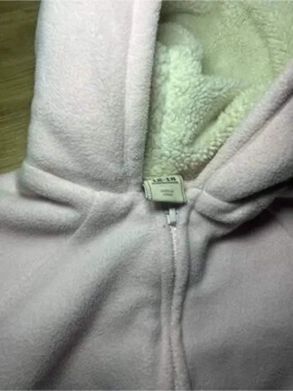 Old Navy Light Pink Hooded Zip Fleece One-Piece